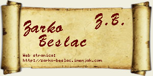Žarko Beslać vizit kartica